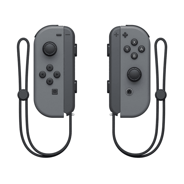 Manette Sans Fil pour Manette Nintendo Switch en Gris, avec Manettes Joypad Gauche et Droite au design Ergonomique et Matériau ABS Antidérapant. Chaque Manette Comprend un joystick à 360°, un Contrôle de Mouvement avec un gyroscope à 6 Axes, et une Prise en Charge Sonore Bicolore. Compatible avec Nintendo Switch, Offrant un Jumelage Sans Fil Rapide et une Connexion stable. Comprend des Piles lithium-ion Rechargeables Intégrées avec 8-10 Heures d'Autonomie de Jeu et 2-3 Heures de Temps de Recharge. Illustré avec des Dragonnes Attach