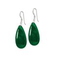 thumbnail image 4 of Boucles d'Oreilles en Jade Vert en Argent Sterling, 4 of 4