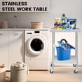 thumbnail image 4 of 36" x 24" Stainless Steel Prep Table with Adjustable Undershelf & Casters, Heavy Duty Commercial Kitchen Table, for Restaurants, Home, Outdoor, 4 of 5