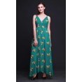 thumbnail image 4 of Bimba Robe Longue à Imprimé Floral pour Femmes, Bretelles Spaghetti, Col en V, Maxi, Tenue de Plage - Petit, 4 of 4