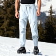 thumbnail image 2 of Sentmoon Men's Ski Pants Jogging Pants Men Unisex Casual Faddish Solid Patchwork Zipper Multiple Pockets Trousers Ski Pants for Layering with Base Layers XL, 2 of 9