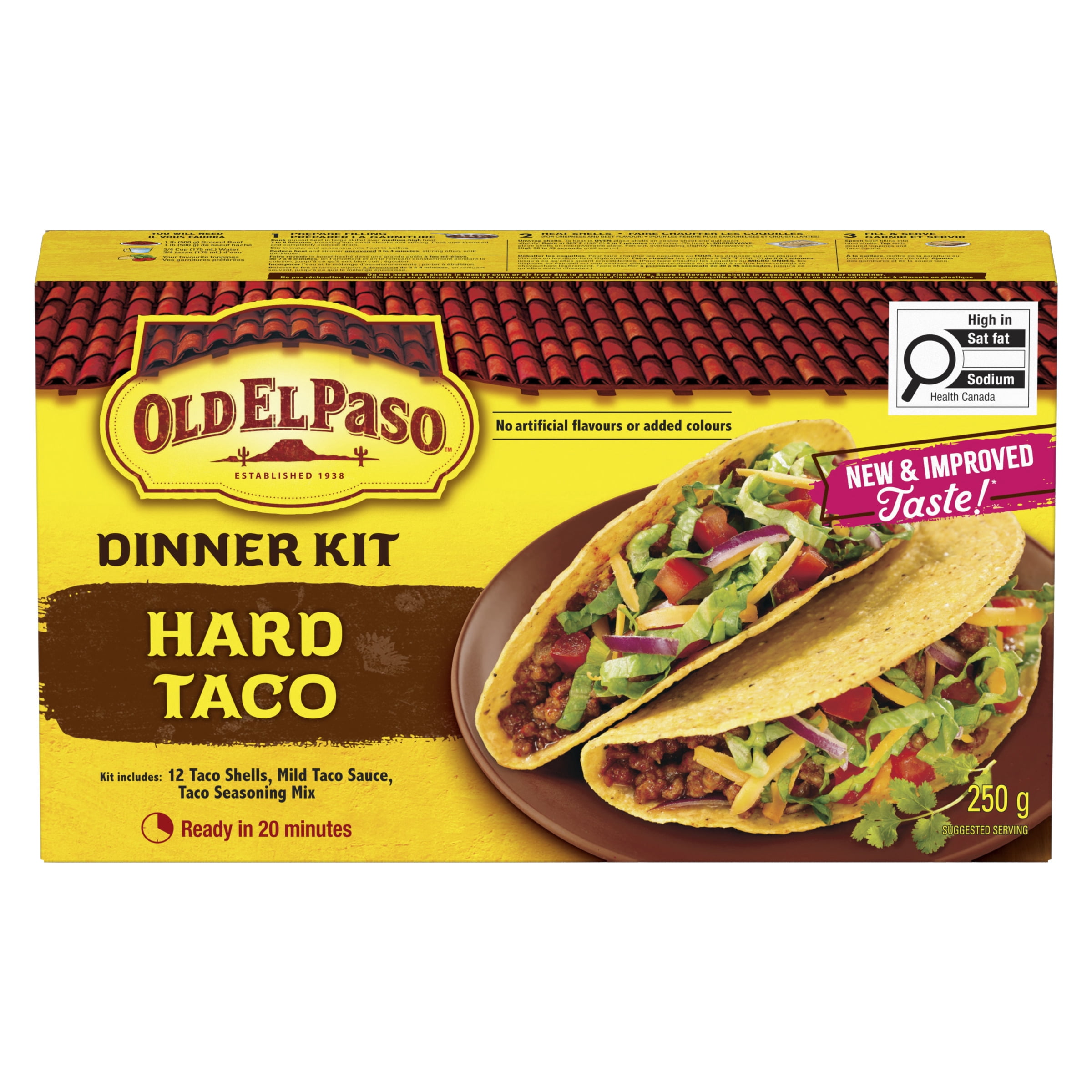 Ensemble à tacos rigides d'Old El Paso