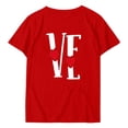 thumbnail image 2 of Chandails à Col Rond pour Couples Assortis, Imprimé de Lettres de la Saint-Valentin, Mode, Confortable, Coupe Ample, T-Shirt Décontracté Léger, Tunique, Haut Confortable et Doux, Chemisiers pour Lui et Elle, Vêtements de Vacances, Rouge, TTG, 2 of 6