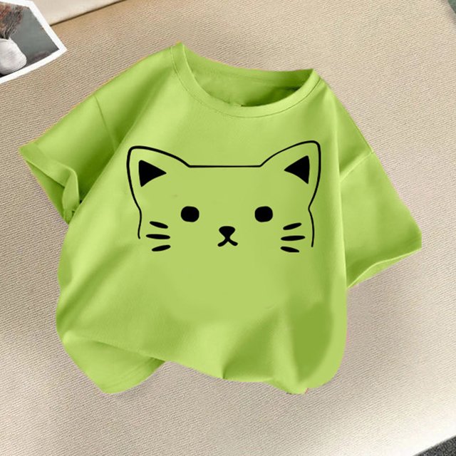 Rbaofujie T-Shirts Graphiques à Manches Courtes pour Filles et Tout-Petits