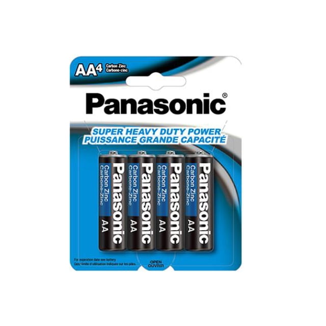 48 x Piles AA Panasonic Robustes (12 Cartes de 4)