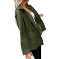 thumbnail image 4 of Women Zip Up Hooded Jacket Long Sleeve Waterproof Lightweight Jacket Outdoor Drawstring Jackets Windbreaker, 4 of 8