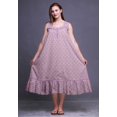 thumbnail image 2 of Bimba Lavender6 Aquarelle Ogee/rose et Pêche Fleur Imprimée Chemises de Nuit en Coton pour Femmes Robe Sans Manches Tenue de Nuit Robe Maxi Petit, 2 of 6