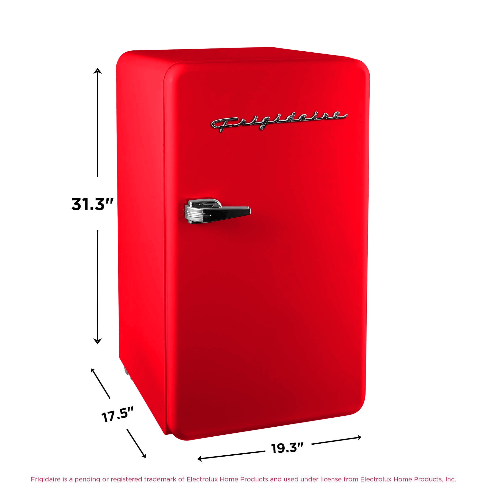 Réfrigérateur compact rétro Frigidaire 3,2 pi³, mini-réfrigérateur avec congélateur pour appartement, dortoir, bureau, chambre, rouge