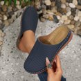 thumbnail image 2 of Platform Closed Toe Sandals for Women Comfortable Slip On Wedge Sandals Hollow Out Soft Sole Backless Clogs Blue Size 8, 2 of 6