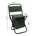thumbnail image 3 of CHUANK Chaise Pliante de Camping Liquidation Chaise de Pêche avec Sac de Rangement Chaise Pliante d'Extérieur Tabouret de Pêche Compact Tabouret de Camping Portable Chaise de Sac à Dos avec Tissu Oxford Rouge, 3 of 8