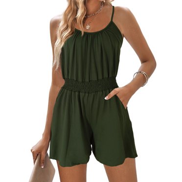 Moins de 25, Combinaison à Taille Élastique pour Femme, Poches Unies, Longueur Courte, Coupe Confortable, Robe Décontractée, Tenue de Tous les Jours, Séchage Rapide, Respirante, Tenue Polyvalente Parfaite pour Toutes les Saisons