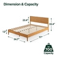 thumbnail image 4 of Zinus Allen 12 inch Mid Century Wood Platform Bed Frame, 4 of 9