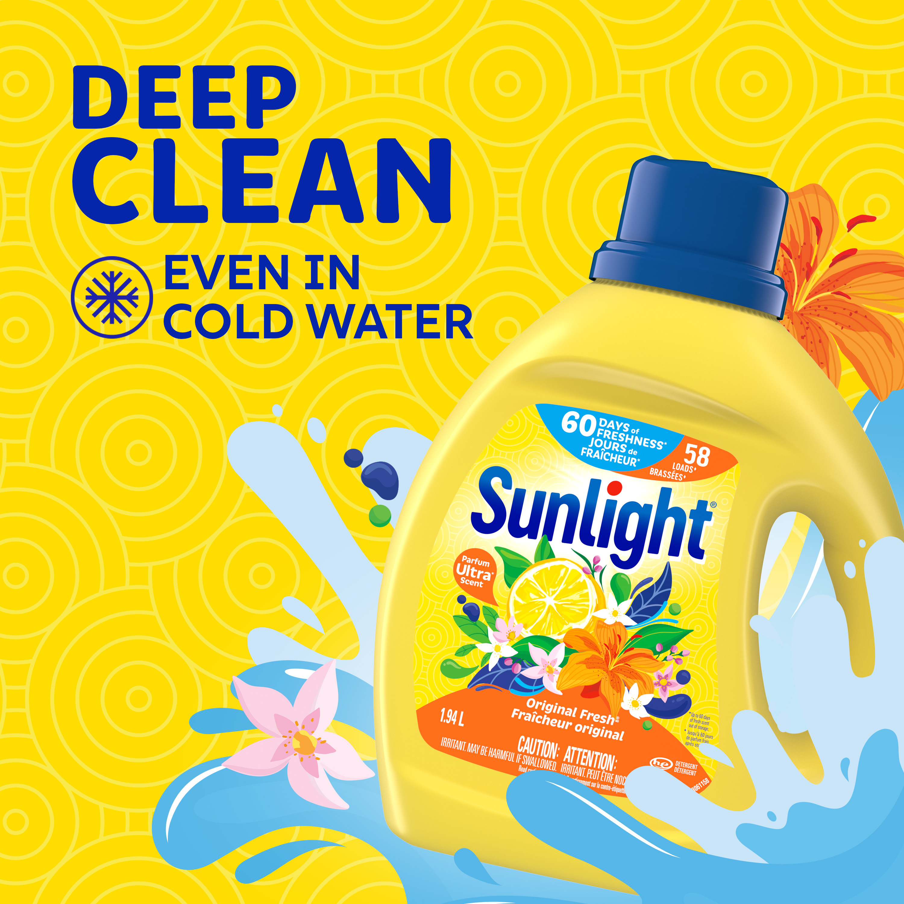 Sunlight® Original Fresh – Liquid Detergent 1.94L, 58 Wash Loads