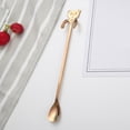 thumbnail image 1 of Boovnll Spoons, Hangable Stainless Steel Spoon 304 Stainless Steel Ice Spoon Stirring Spoon Cute Little Handle Coffee Spoon, Kitchen Gadgets, Plastic Spoons, Spoon, 1 of 2