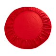 thumbnail image 2 of jifeng Drap-Housse Rond en Coton Uni Couvre-Lit Rouge, 2 of 7