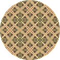 thumbnail image 1 of Ahgly Company Machine Washable Indoor Round Transitional Sepia Brown Area Rugs, 7' Round, 1 of 7