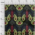 thumbnail image 1 of oneOone Tissu Polyester Lycra Tourbillon & Paisley Ikat Imprimé 1 Yard 56 Pouces de Large, 1 of 1