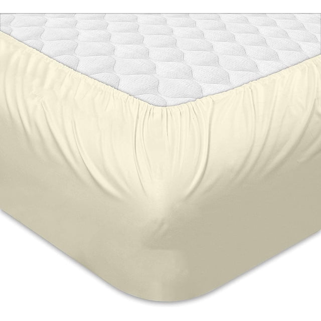 900 Thread Count 100% Egyptian Cotton 4-Piece Bed Sheet Set (1 Flat, 1 Fitted Sheet, 2 Pillow Covers) 27 Inches Deep Pocket Solid Pattern