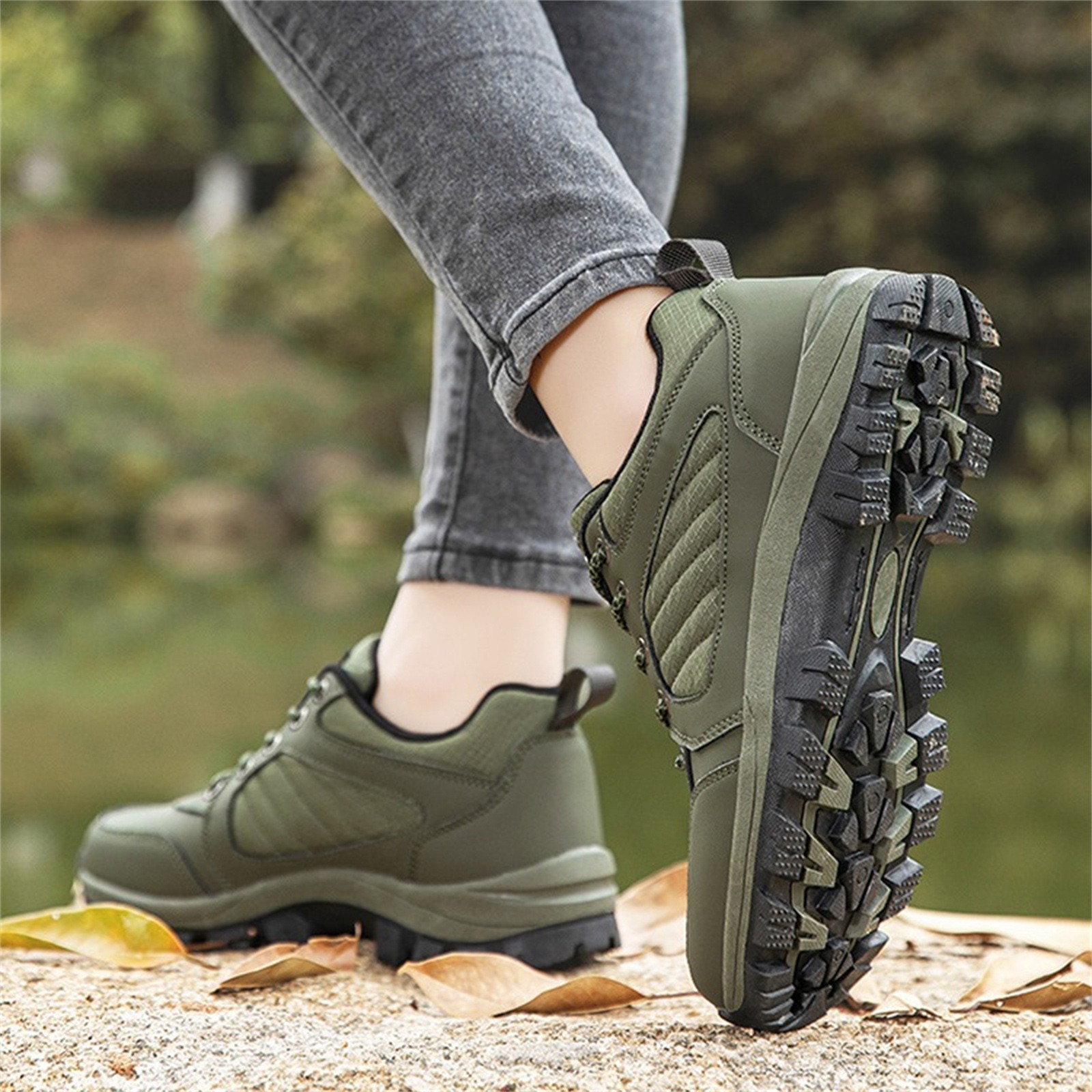 XIMIN Men Women's Hiking Boots Lightweight Breathable Non-Slip