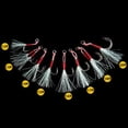 thumbnail image 4 of 10pcs Fishing Jigging Hooks Set Barbed Carp Fishing Hook with Feather and Split Rings Sea Fishhook Fly Fishing Tackle, 4 of 8