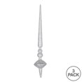 thumbnail image 2 of Vickerman M183307G Ornement de Finial de Coupe Pailletée Argentée de 12 Po, 3 par Sac, 2 of 3