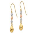 thumbnail image 2 of Boucles d'Oreilles Pendantes Tricolores en Forme de Goutte et Perles TL537, 2 of 2