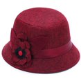 thumbnail image 1 of Rétro Printemps Été Fleur Lin Large Bord Cocktail Voyage Dames Chapeau Cadeau, 1 of 10