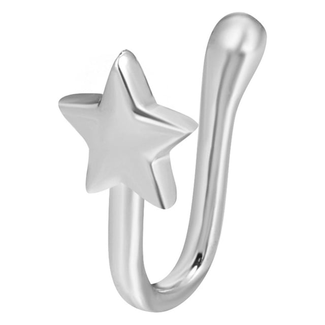 Clip On Nose Rings For Women Non-Pierced Nose Hoop Ring Adjust Nose Cuff