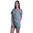 thumbnail image 3 of Moomaya Sleep Sets For Women With Shorts Pj Printed Short Sleeve Sleep Tops, 3 of 6