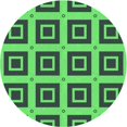thumbnail image 1 of Ahgly Company Tapis Rond Lavable en Machine Intérieur Transitionnel Vert Profond, 7 Pieds Rond, 1 of 7