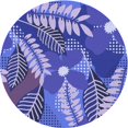 thumbnail image 1 of Ahgly Company Machine Washable Indoor Square Transitional Purple Mimosa Purple Area Rugs, 3' Square, 1 of 7