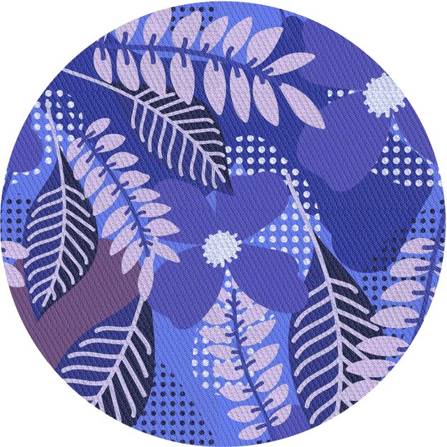 Ahgly Company Machine Washable Indoor Square Transitional Purple Mimosa Purple Area Rugs, 3' Square