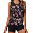 thumbnail image 2 of Women Tankini Swimsuit Tummy Control Top With Shorts Two Piece Bathing Suit, 2 of 6