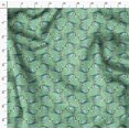 thumbnail image 4 of Soimoi Green Velvet Fabric Crabs Ocean Decor Fabric Printed Yard 58 Inch Wide, 4 of 6