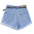 thumbnail image 3 of Shorts en Jean Taille Haute pour Femmes Shorts en Jean Bleus pour Femmes Taille Haute Shorts en Jean Extensibles pour Femmes Shorts Taille Haute pour Femmes, 3 of 10