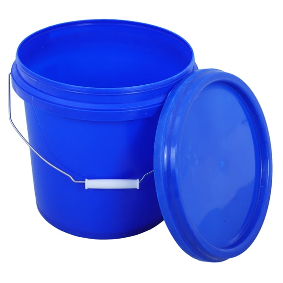 Quentinu Bucket Pail Container With Lid 10 L Pet Food Storage Container Ice Cream Tub With Lids Round Plastic Pail Container For Multipurpose Paint Water Art Crafts Projects Blue