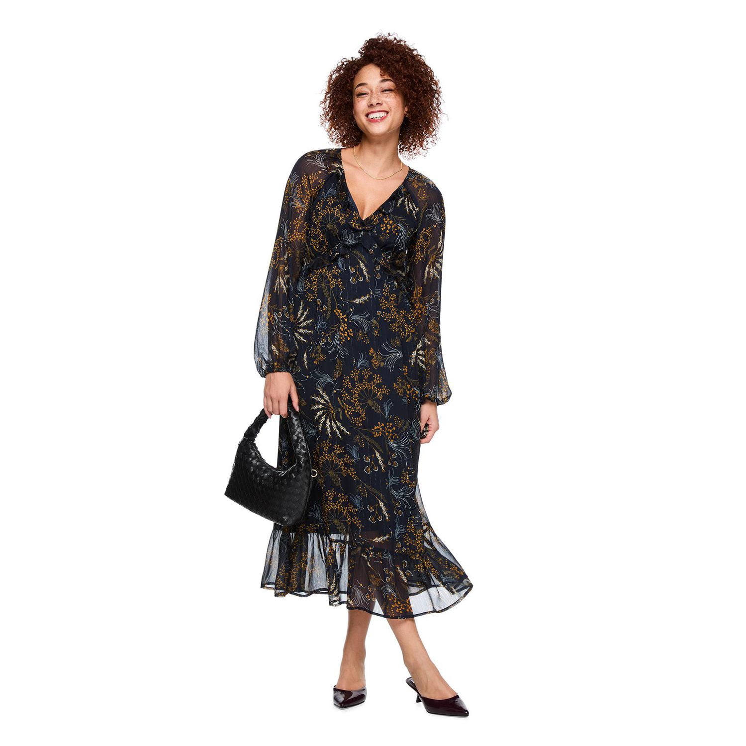 Robe longue à volants George pour femmes