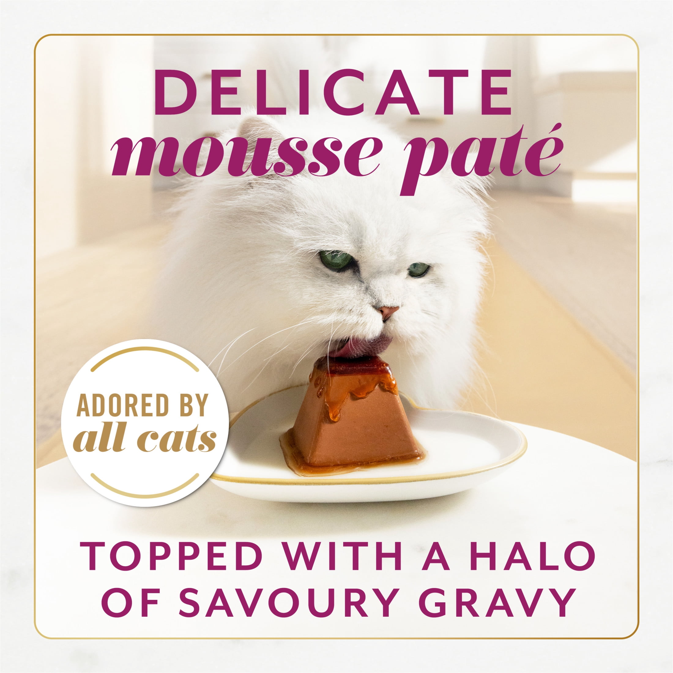 Fancy Feast Gems Mousse Paté with Beef, Wet Cat Food, 57 g x 2