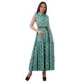 thumbnail image 1 of Moomaya Robes à Étages en Rayonne pour Femmes Imprimées Col Classique Robe-Chemise Femmes, 1 of 4