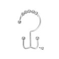 thumbnail image 2 of Apmemiss Clearance Shower Curtain Hooks Rings for Bathroom 12 Pcs Iron, 2 of 6