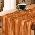 thumbnail image 3 of Boho Gauze Green Wedding Table Runner Fabric Kitchen Dining Holiday Table Decor For Home Party Indoor, 3 of 5