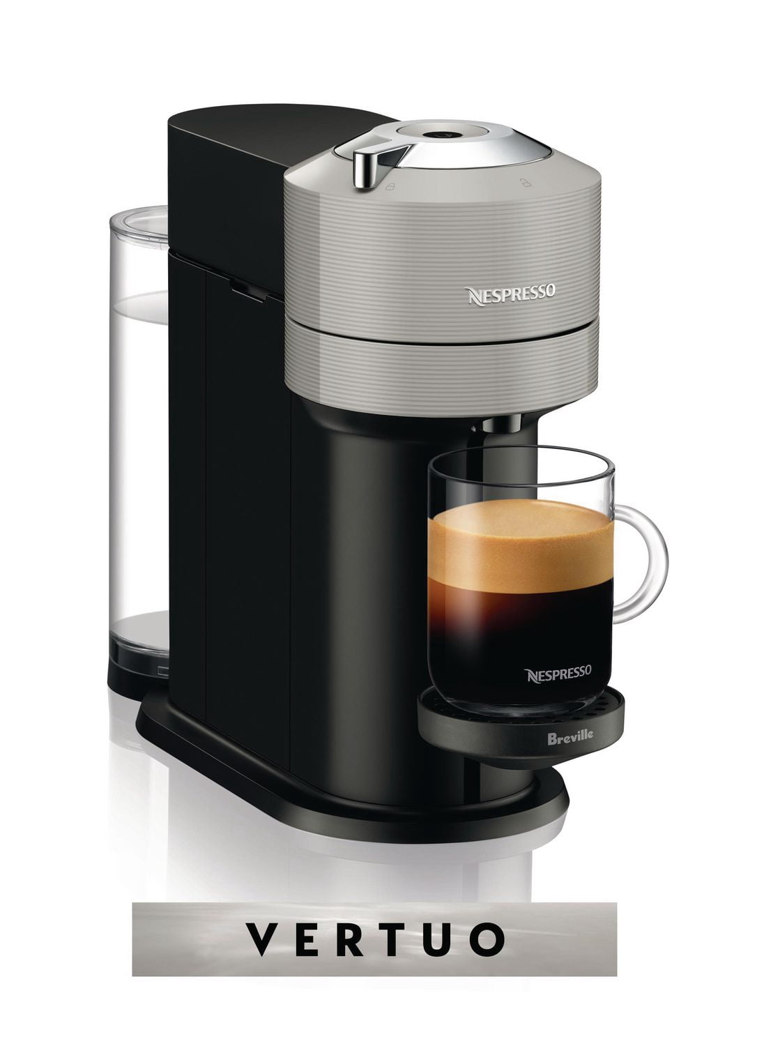 Refurbished Nespresso BNV520GRY1BUC1 Vertuo Next Coffee and Espresso Machine by Breville, Light Grey