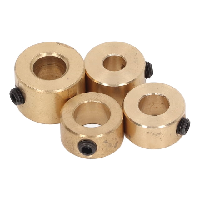 Drill Bit Stop Collar, Brass Precise Easy To Install 4PCS Stop Bit Collar Set Fast Positioning For Woodworking
