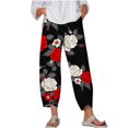 thumbnail image 1 of Pantalons d'Été Décontractés pour Femmes avec Poches et Imprimé, 1 of 5