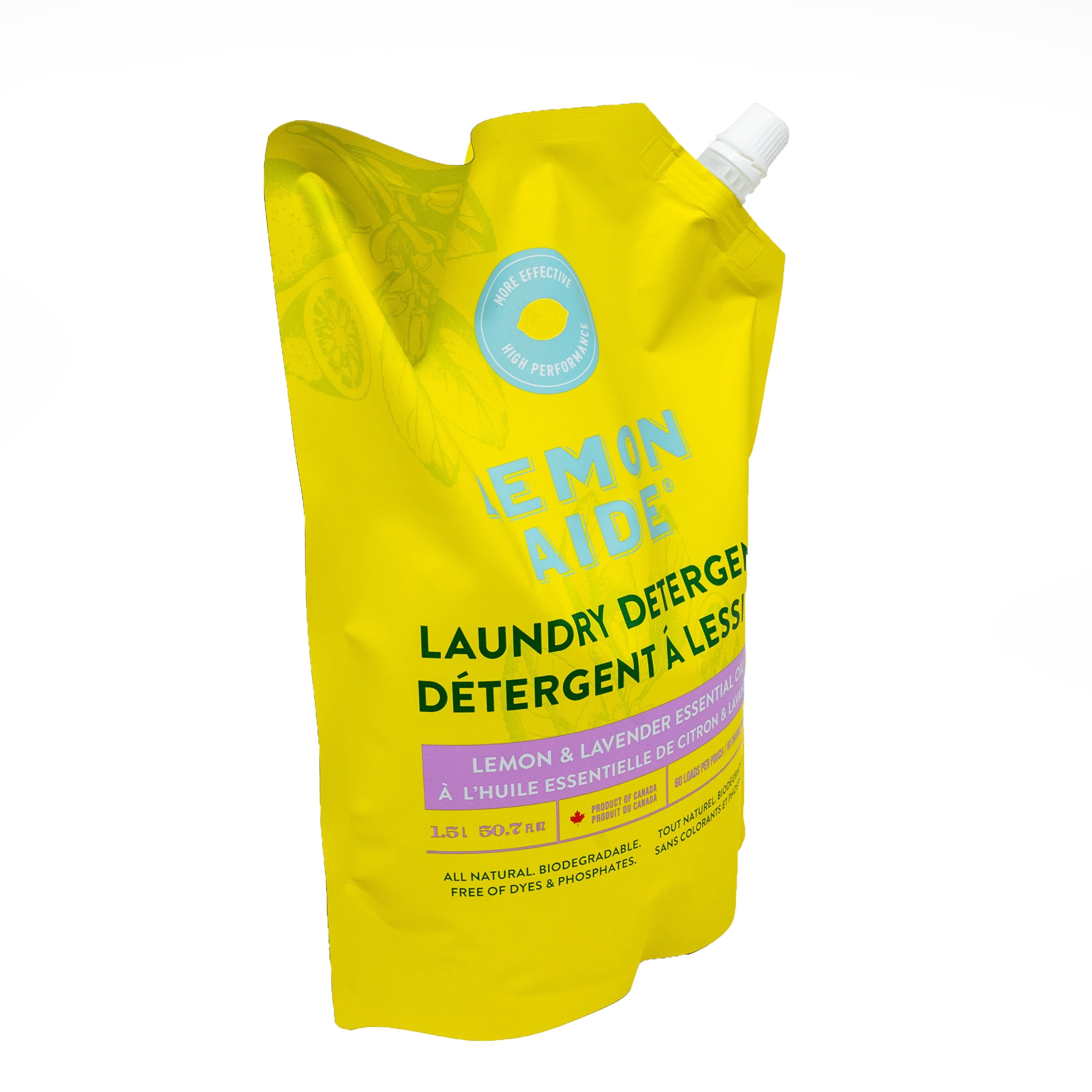 Lemon Aide, Détergent a Lessive Citron Lavande, 1.5L