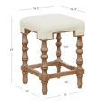 thumbnail image 5 of Riverbay Furniture Elm Wood Beige/Brown Counter Stool Backless 24" Assembled, 5 of 5