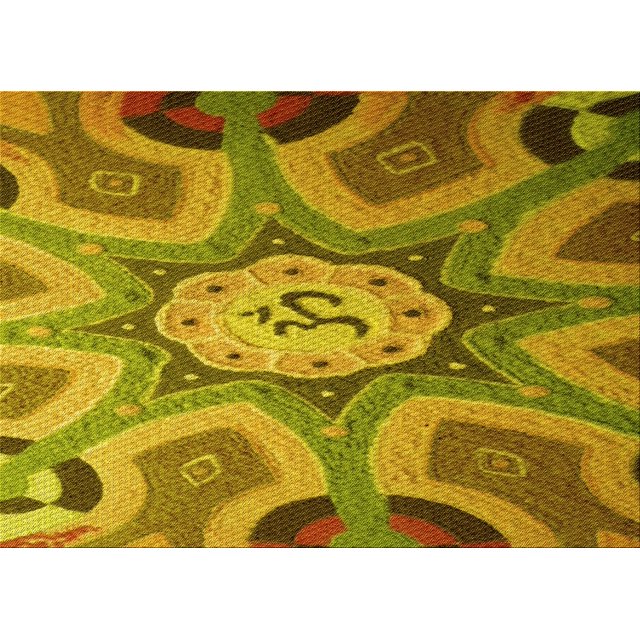 Ahgly Tapis Rectangulaire Lavable en Machine Intérieur Transitionnel Jaune, 7 Pieds x 9 Pieds