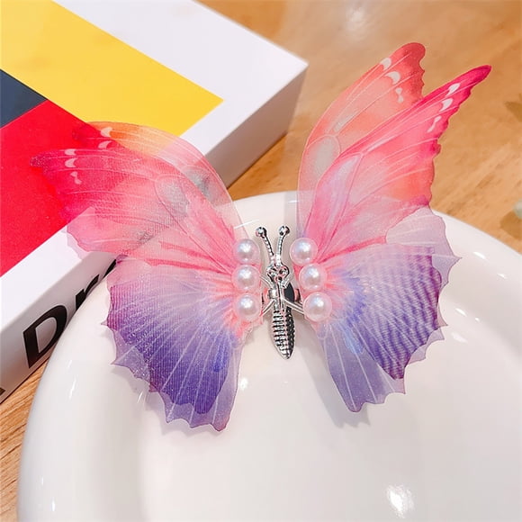Rvkxad Moving Butterfly Hairpin, Rhinestone 3D Flying Hair Clip for Women Girls, Hair Accessories with Wing Motion, Special Occasion Hair Clip