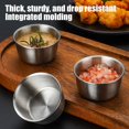 thumbnail image 3 of Contenant de Rangement pour Aliments, Contenants de Rangement de Cuisine, Tasse à Sauces en Acier Inoxydable 304 Tasse à Sauces 40 ml Incluant Couvercle en Plastique Style Trempette Petites Assiettes Assiettes à Sauces pour BBQ Extérieur 6 Pcs, 3 of 9