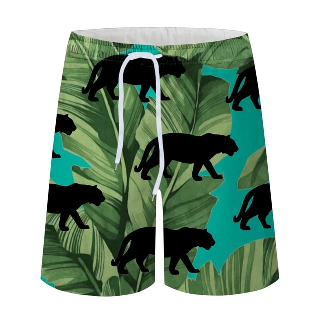 TIHLMK Men 3D Printing Breathable Seaside Vacation Beach Shorts Swimming Trunks